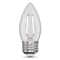 Feit Electric Feit White B10 E26 (Medium) Filament LED Bulb Soft White 60 Watt Equivalence 2 pk BPETC60927WFIL2 - alternate 6